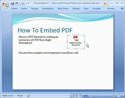 add pdf to ppt