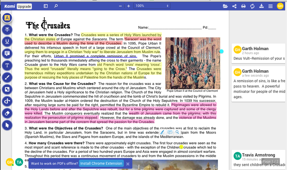 how to highlight on pdf on chrome