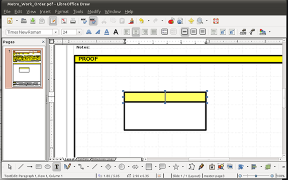 libre office display pages side by side