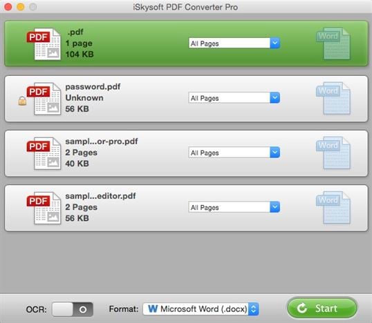 pdf converter interface