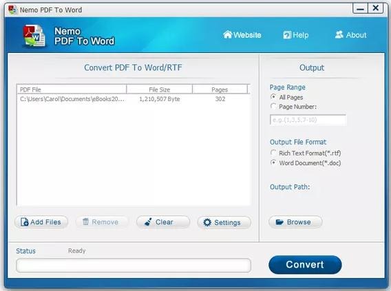 nemo pdf converter