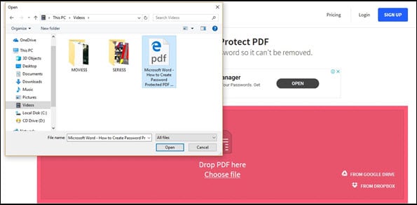 password protected pdf online