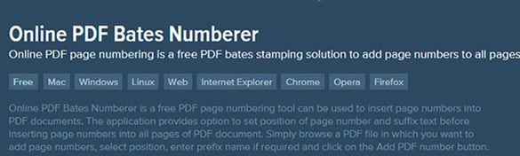 online pdf bates numberer