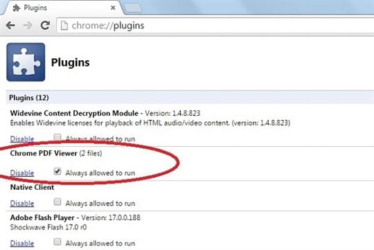 chrome pdf plugin not working on mac