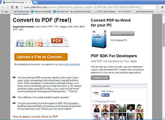 PDF Converter, Convert a PDF Online with a Free