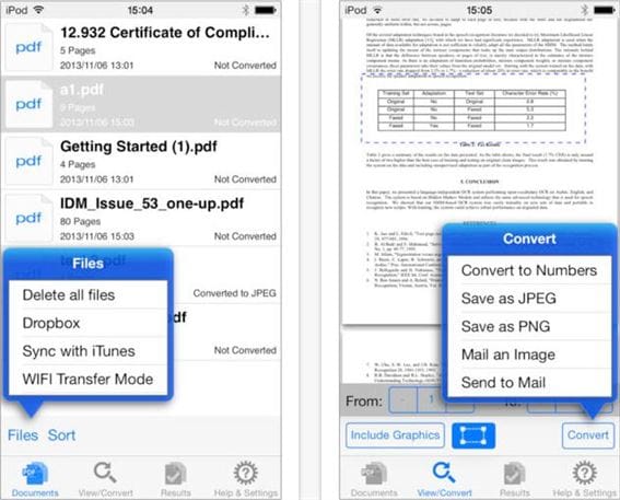 convertire pdf in numeri su ipad