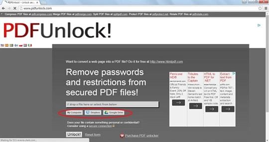 remove pdf password online