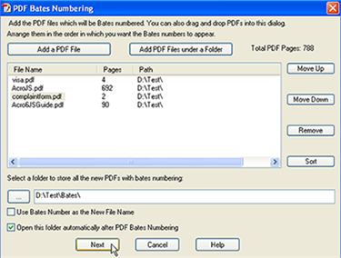 add bates numbering in pdffill