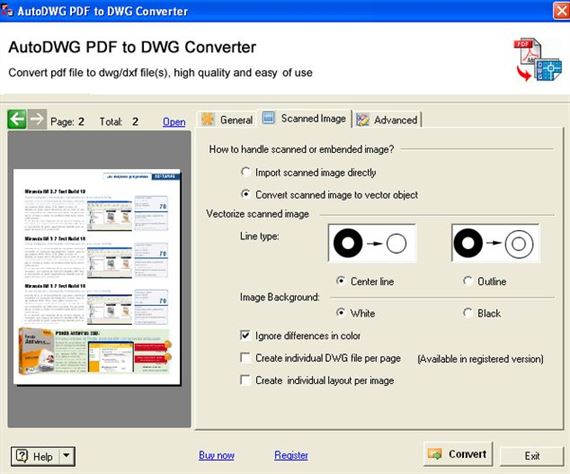 pdfin PDF-in-DWG-Konverter