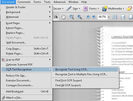 perform ocr in adobe acrobat