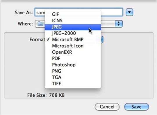 bmp en pdf dans aperçu