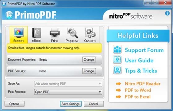 primopdf printer driver