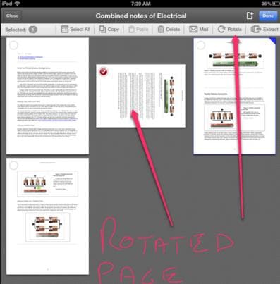 rotar pdf en ipad