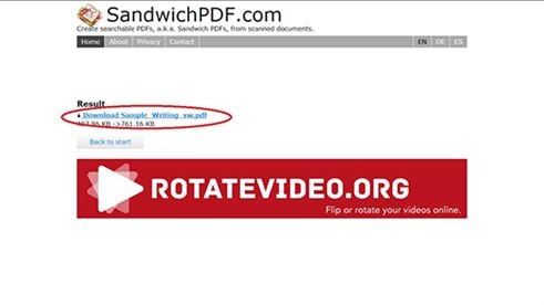 make pdf text searchable with sandwichpdf