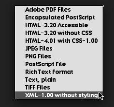 save pdf as xml