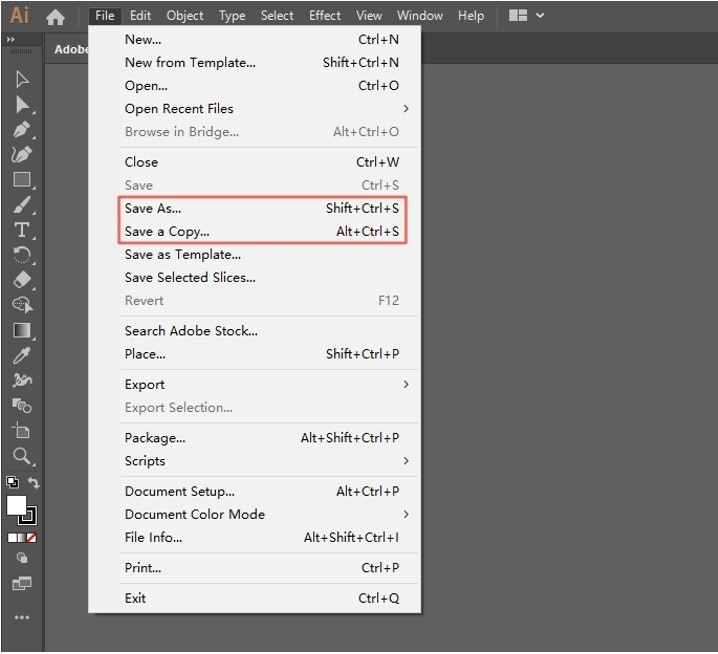 save pdf in adobe illustrator