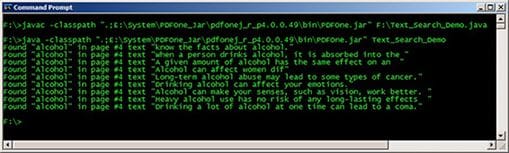 search pdf text using java