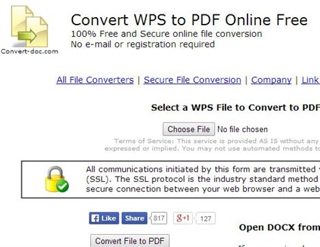 convert wps file to pdf format