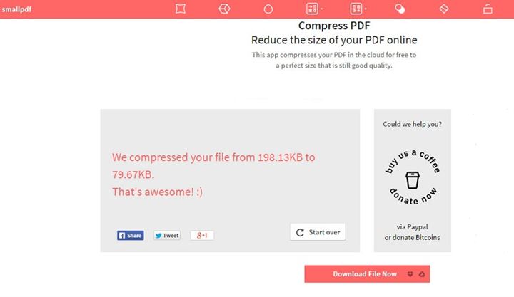 make pdf file smaller free online