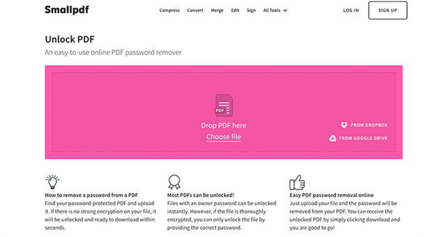 remove password from pdf online