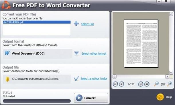 pdf vers word open source