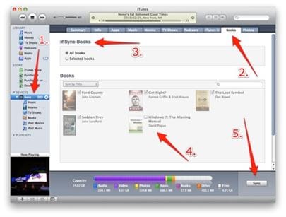 synchronisation pdf en ibooks 