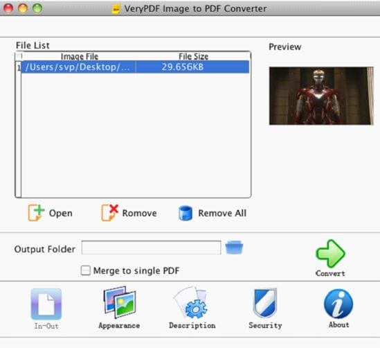 VeryPDF Image to PDF Converter for Mac