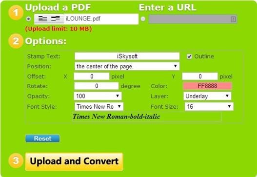VeryPDF Free PDF Stamp Online