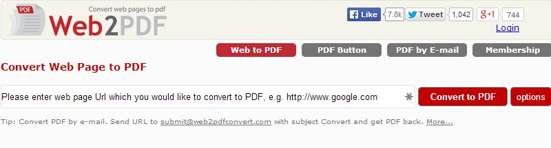 convertisseur web2pdf