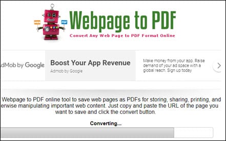 guardar html como pdf en línea