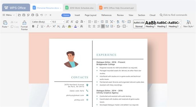 wps word document editor