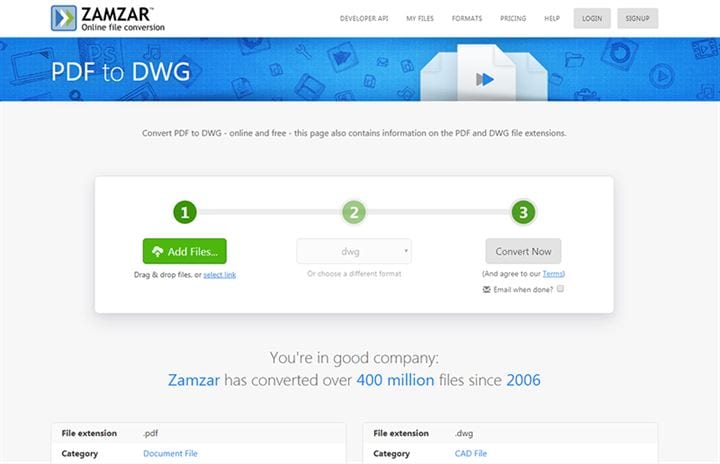 zamzar dwg