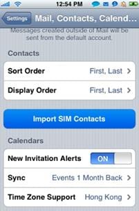 add contacts to iphone from sim card