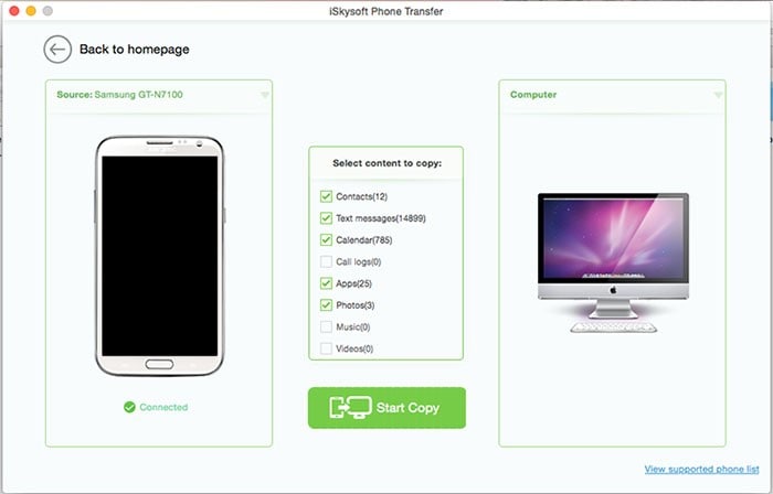 transfer data from Android to Mac