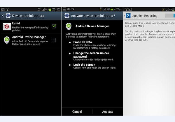 android device manager screenies