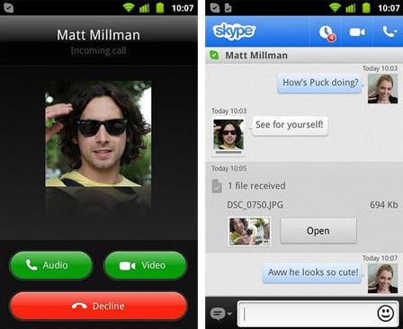 Application chat video iphone