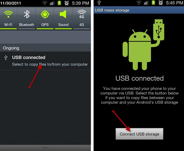 android usb file transfer