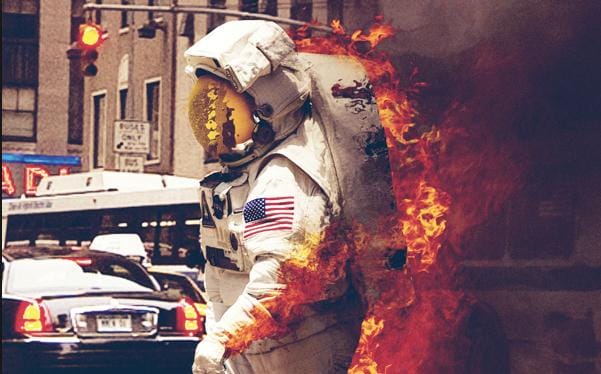 Astronaut on Fire