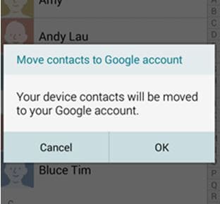 backup Android contact