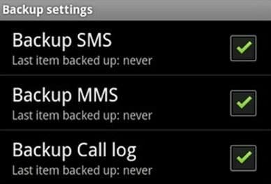 backup Android text message to gmail