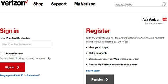 visit the Verizon products and services page