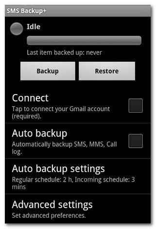 install SMS Backup +