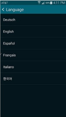 changing samsung phone language