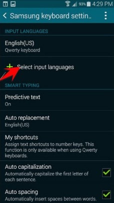 changing samsung phone language