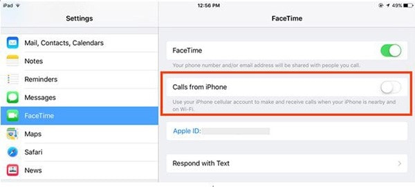 turn off calls from iPhone