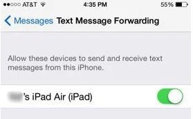 get imessage from iPhone to iPad