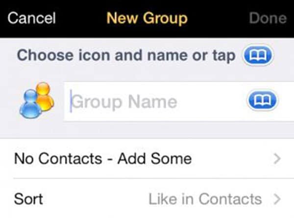 Select the contact you want to include in your group