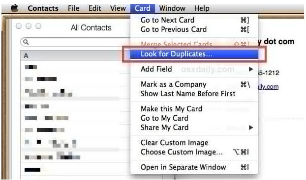 mac software for duplicate contacts