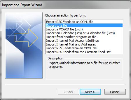 Export Outlook Contacts