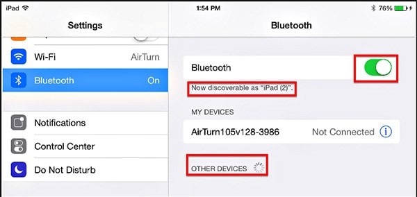 discover iphone bluetooth